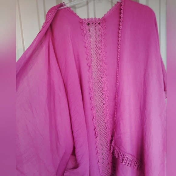 NEW Women's Purple Fuchsia Kimono One Size - Picture 5 of 12
